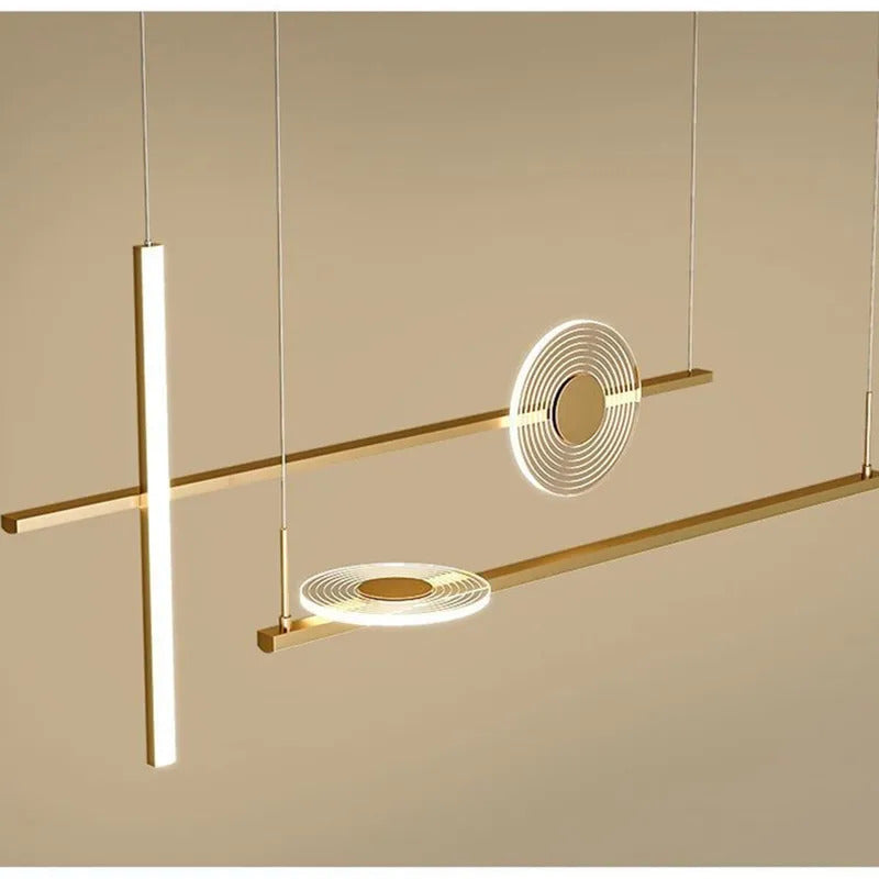 Modern black chandelier Led Nordic design minimalist acrylic lamp