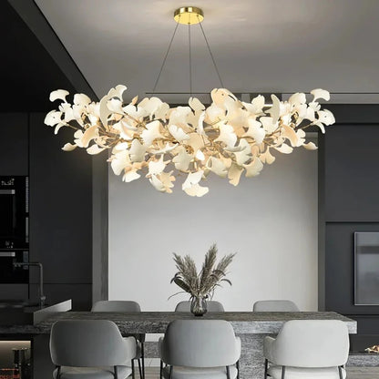 White Long Chandelier