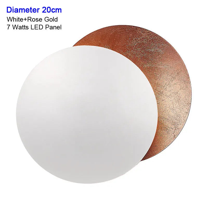 Modern Texture Designer round Wall Lamp Rotatable Black Gold round Sconce light