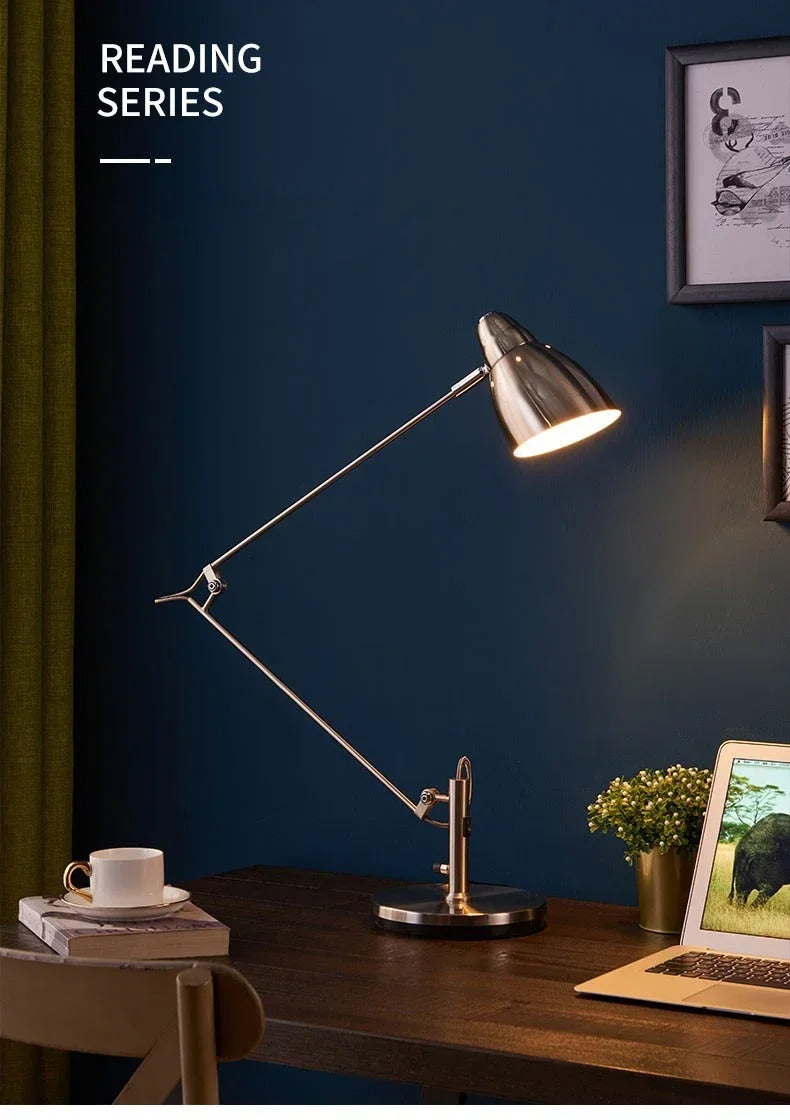 Swing Long Arm Table Lamp Flexible Adjustable Aluminum Desk Light with E27 Bulb led floor lamp