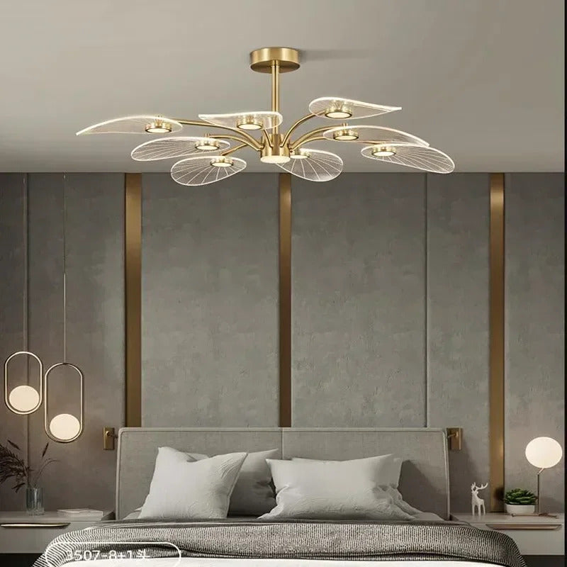 Nordic lotus ceiling light luxury Dining Room Decoration light
