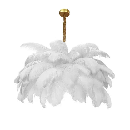 Ostrich Feather Chandelier Decor hall light