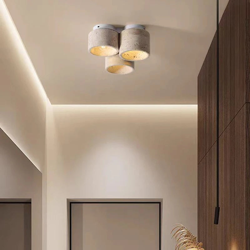 Trio Travertine Ceiling Light