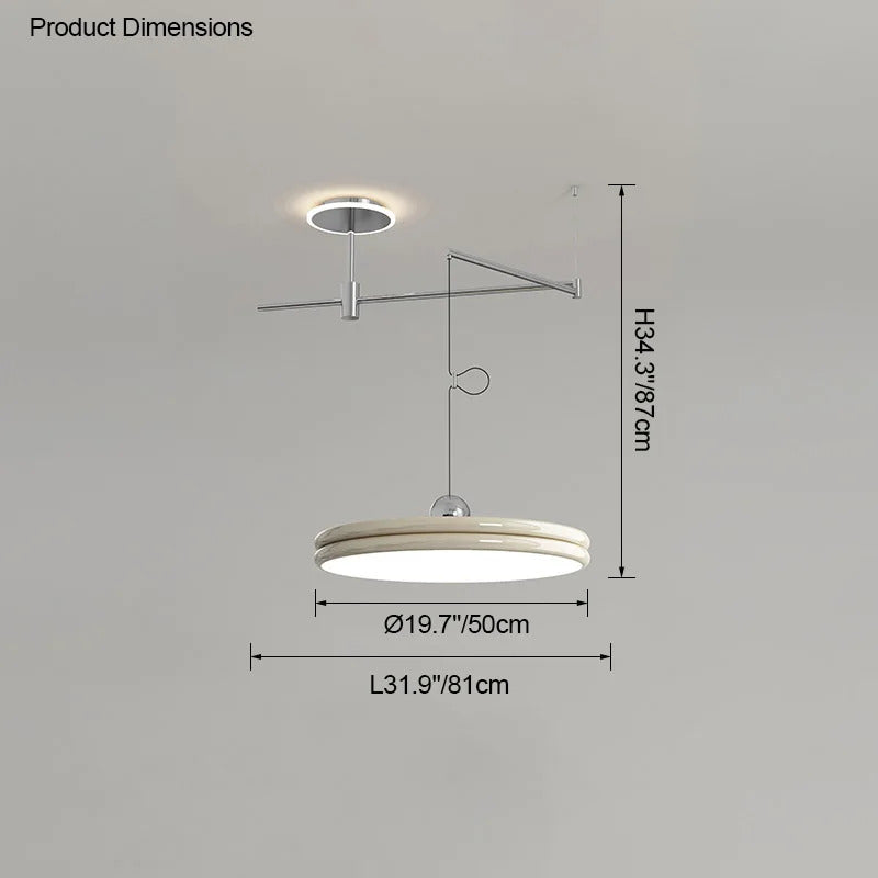 Dining table light modern chandelier Round Reading Desk Light