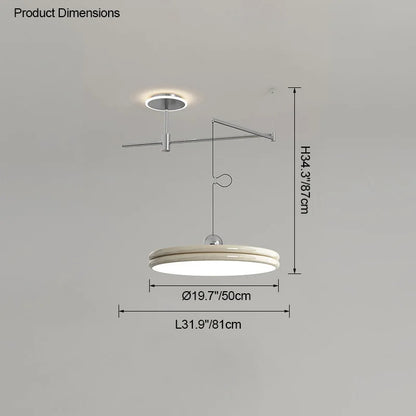 Dining table light modern chandelier Round Reading Desk Light