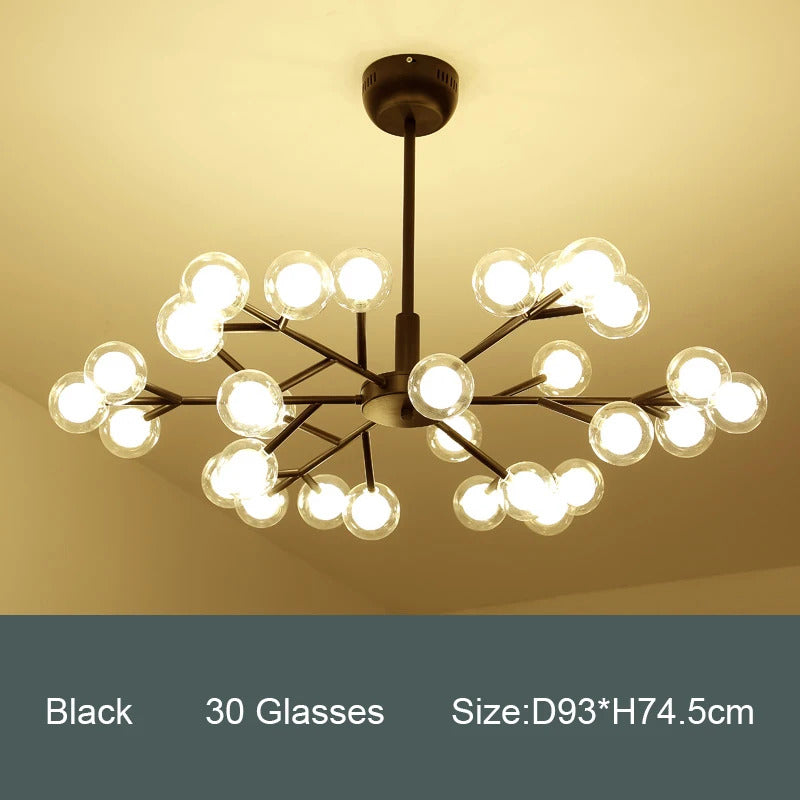 Nordic molecular chandelier G4 bulb ball chandelier