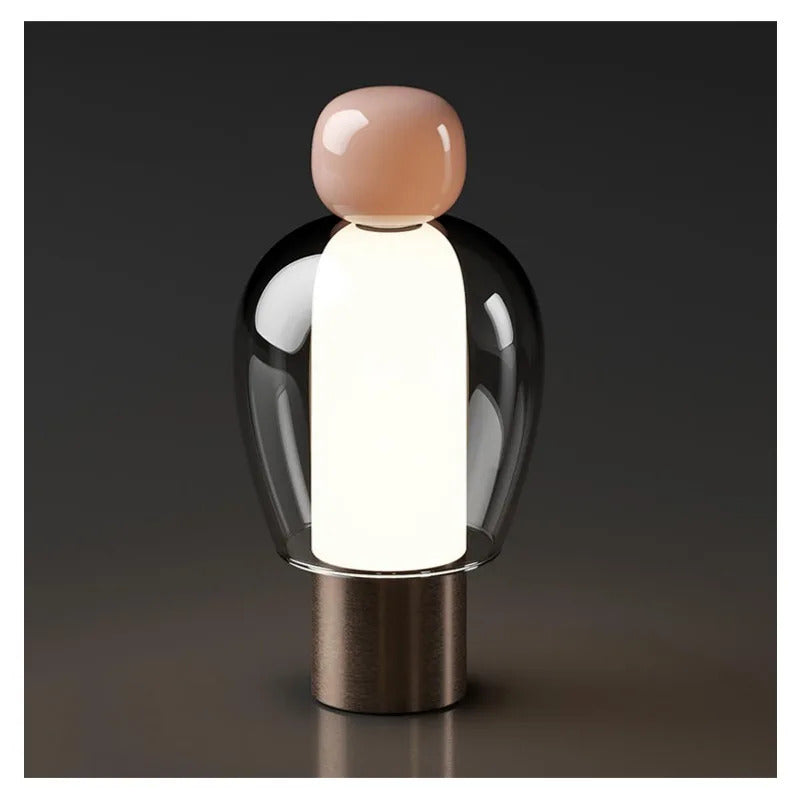 Modern Living Room Decoration Ornaments USB Charging Lamp Minimalist Study Master Bedroom Daughter's Room Glass Desk LED Lamp