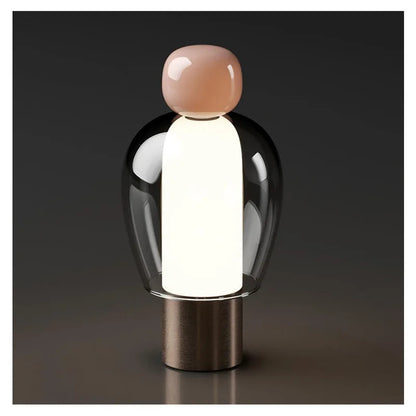 Modern Living Room Decoration Ornaments USB Charging Lamp Minimalist Study Master Bedroom Daughter's Room Glass Desk LED Lamp