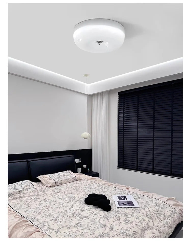 Cream Pudding Ceiling Lamp Bauhaus Glass Light Children's Room Bedroom Ceiling Lamp