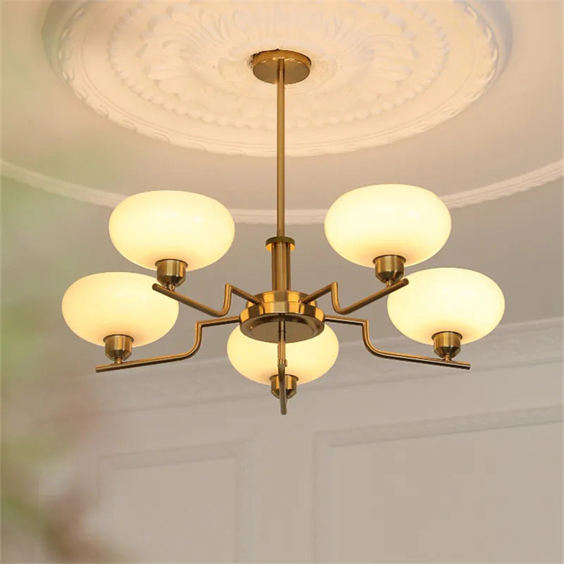 Mid century Bauhaus Chandeliers French Cream Style Pendant Lights