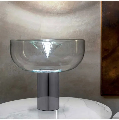 Modern Simple Bedside Table Lamp Nordic Light Luxury Radar Design Model Living Room Bedroom Bedside Light Glass Decorative LED