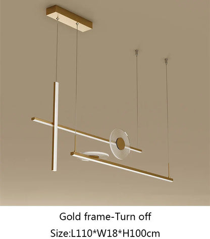 Modern black chandelier Led Nordic design minimalist acrylic lamp