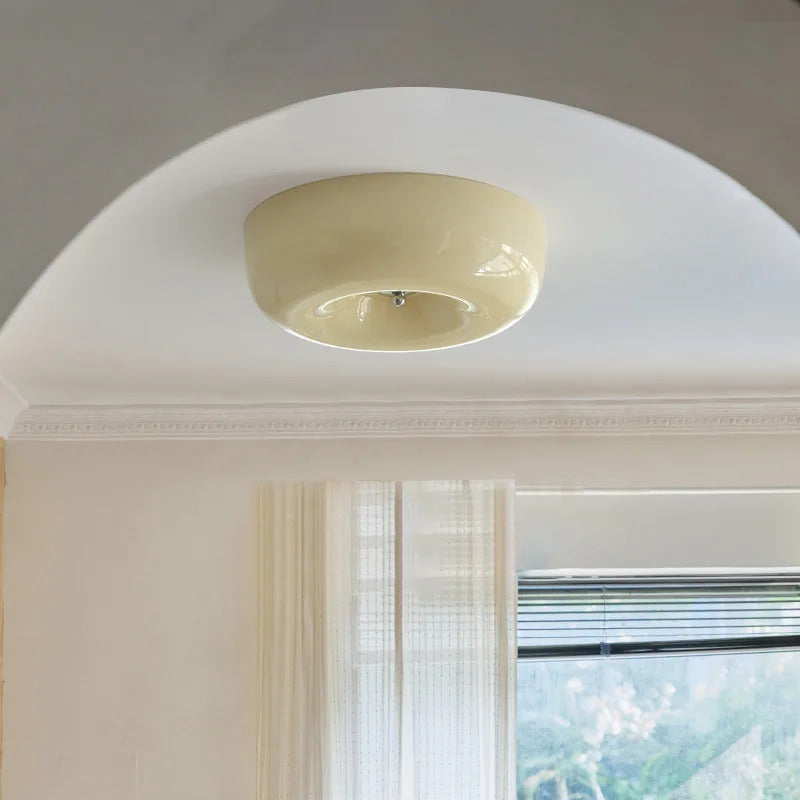Cream Pudding Ceiling Lamp Bauhaus Glass Light Children's Room Bedroom Ceiling Lamp
