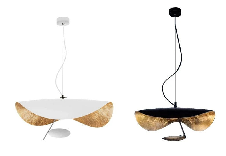 Catellani & Smith Lederam Manta Pendant Lamp Flying Saucer Hat industrial retro design lamp white black Industrial pendant light