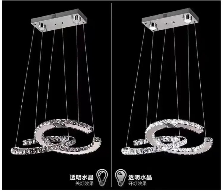 Modern Crystal Chandelier Simple Dining Room Chandelier Home Decoration hanging light fixtures