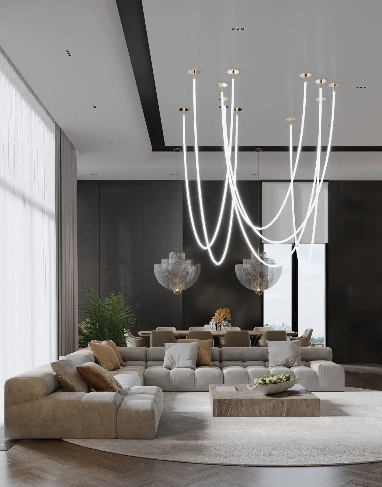 Tracer Loop Chandelier design interieur Light