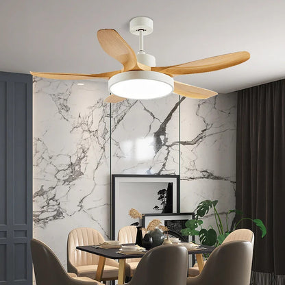 Nordic Large Ceiling Fans light Modern Natural wood color Simple Remote Control Ceiling Fan lamp