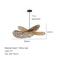 Wabi Sabi Rattan Chandelier Retro LED Weaving Pendant Lamp