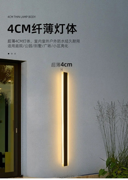 Outdoor Wall Lamps Waterproof Line Minimalist wall Lights Long Strip IP65 Wall Lights