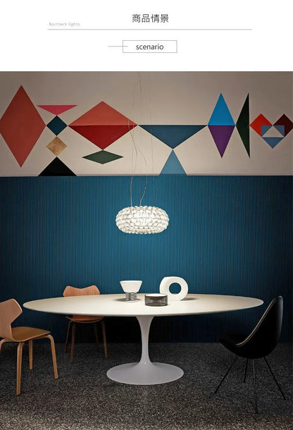 Nordic Foscarini Caboche LED Pendant Light Acrylic Ball Hanging Chandeliers Living Room Restaurant Decor Art Classical Luminaria