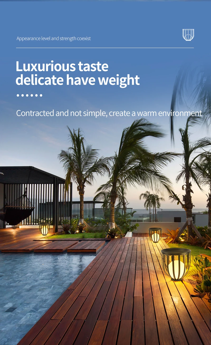 Outdoor Waterproof Lawn Lamps Solar Courtyard Balcony Garden Plant Flowerpot LED lamp