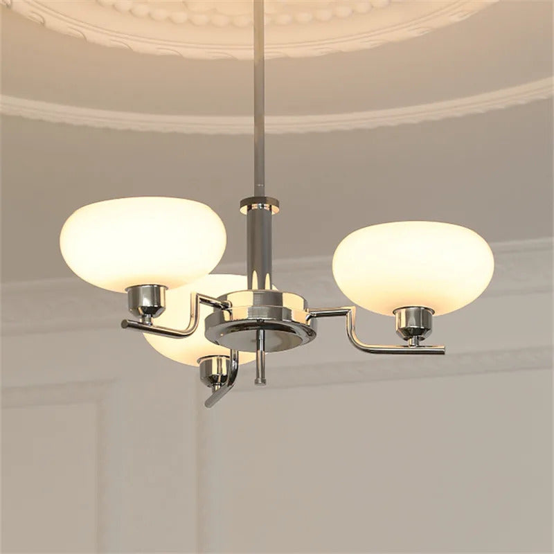 Mid century Bauhaus Chandeliers French Cream Style Pendant Lights