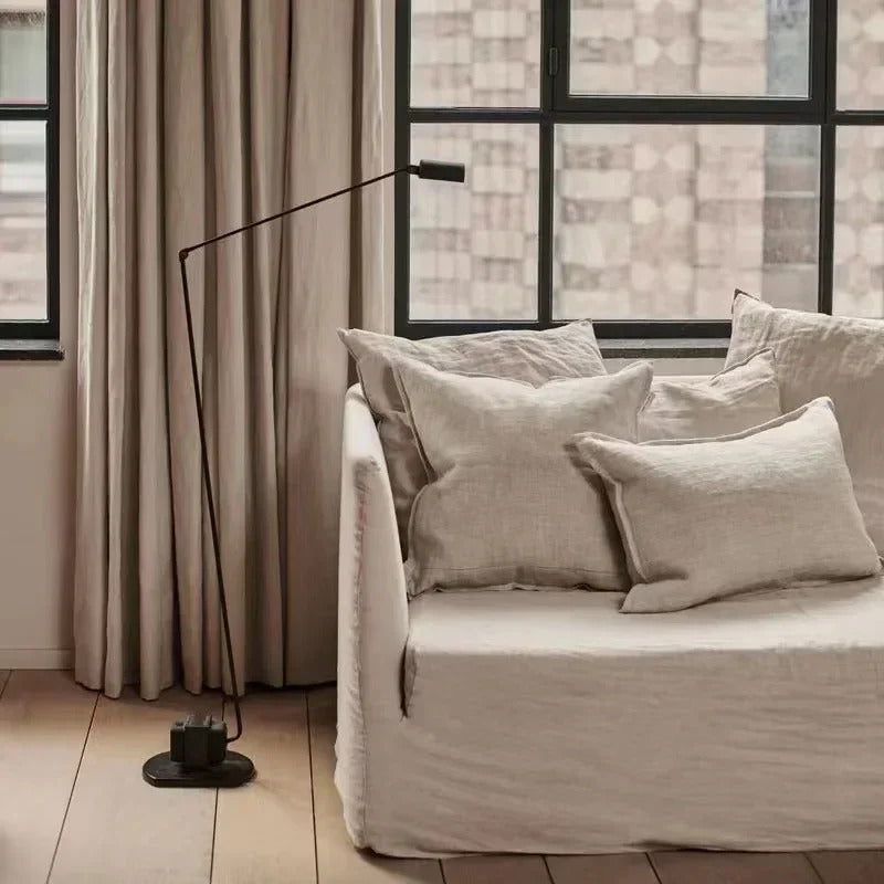 Modern Minimalist Floor Lamp Creative Bedroom Room Office Light Minimalist Study Eye Protection Reading Black Standing Light