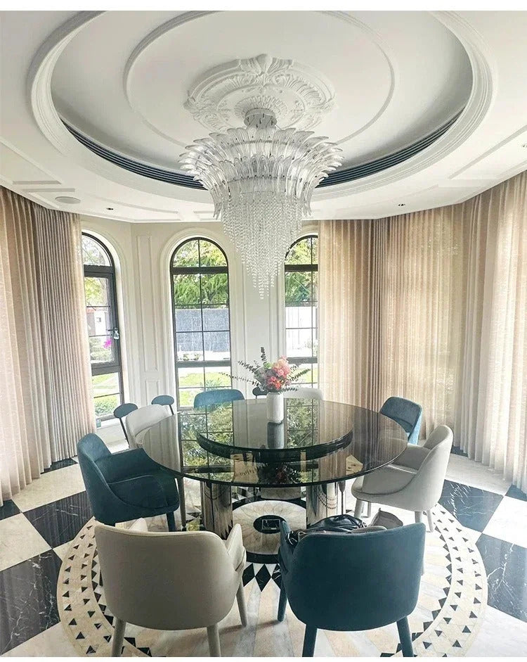 Modern Luxury Crystal Chandelier Hotel Villa Staircase Pendant Lamp