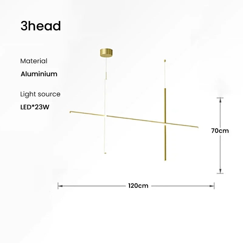 Coordinates Chandelier Modern LED Linear Ceiling Chandelier