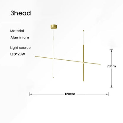 Coordinates Chandelier Modern LED Linear Ceiling Chandelier