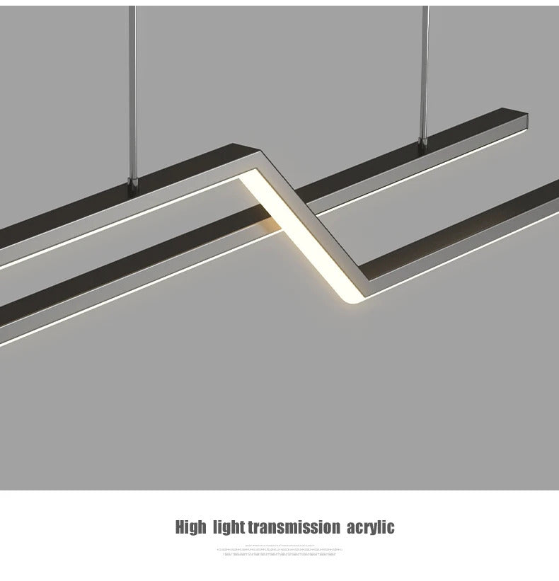 Modern geometric pendant light Led Home suspension metal