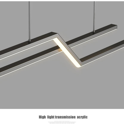 Modern geometric pendant light Led Home suspension metal
