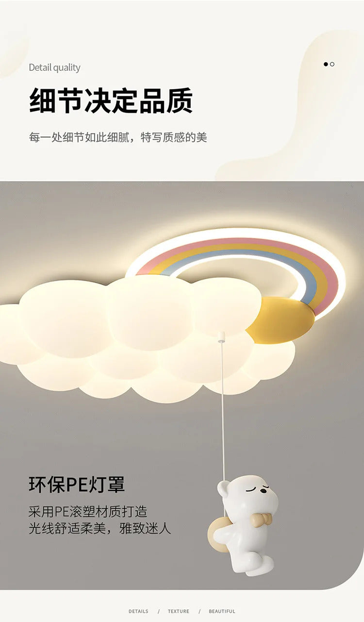 Cloud Child Stylish Ceiling Lights Bedroom Home Decor Lighting Luster Fixture
