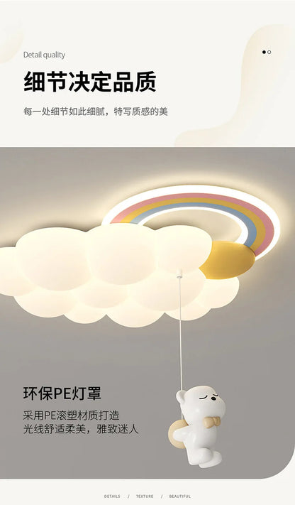 Cloud Child Stylish Ceiling Lights Bedroom Home Decor Lighting Luster Fixture