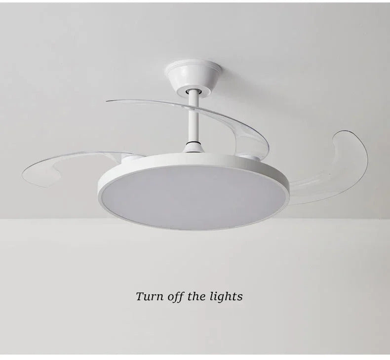 Ceiling Fan With Light Modern Remote Smart Invisible Ceiling Fan Bedroom Lamp