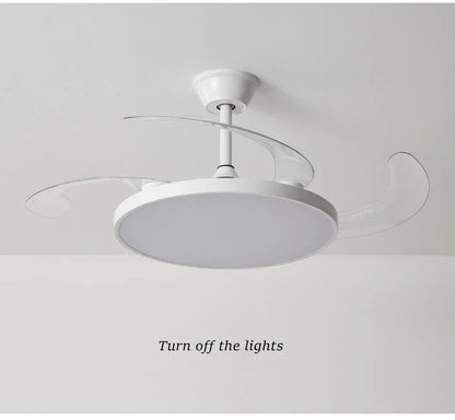 Ceiling Fan With Light Modern Remote Smart Invisible Ceiling Fan Bedroom Lamp