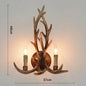 Retro Antler Chandelier Lighting Resin Deer Horn Pendant Lamp