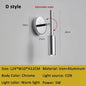Modern Bauhaus silver small wall lamp Nordic simple bedroom bedside wall light