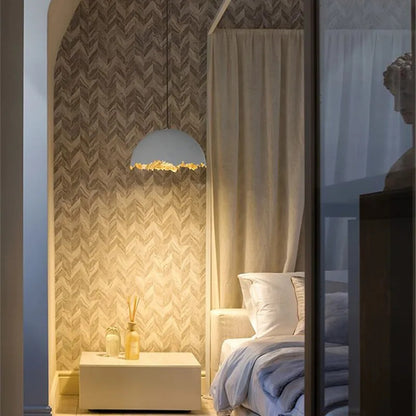 PostKrisi Pendant light Nordic eggshell Round Gold Foil Pendant lamp