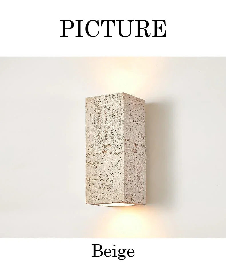 Nordic cave stone wall lamp Square outdoor cement Wall Lamp LED Sconce