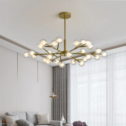 Nordic molecular chandelier G4 bulb ball chandelier