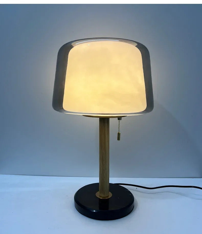 Nordic Bedroom Bedside Lamp Simple Cream Style Modern Design Room Decoration Study Glass LED Table Lamps