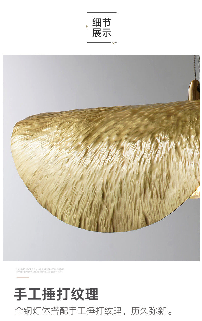 Hammered Brass Suspension Llight  retro pendant light