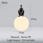 Nordic Art Floor Lamp Abstract Humanoid Holding Ball Vertical Light for Living Room Bedroom Creative Sculpture Decor Desk Lamps