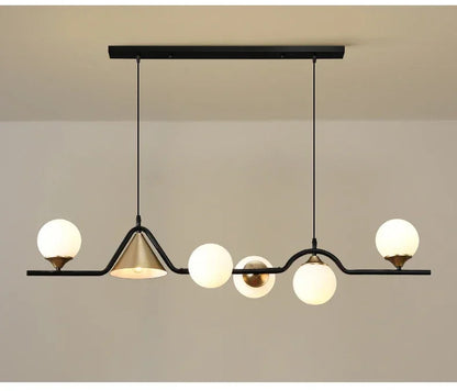 Lustre de vidro escandinavo, candeeiro suspenso, lustre de teto para cozinha e sala de jantar.