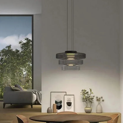 Nordic LED Glass Chandelier for Restaurant Bedroom Dining Room Table Glass Pendant Lights  Home Decoration