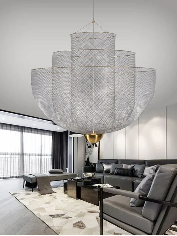 Designer Metal Cage Chandelier Modern Meshmatics Chandelier