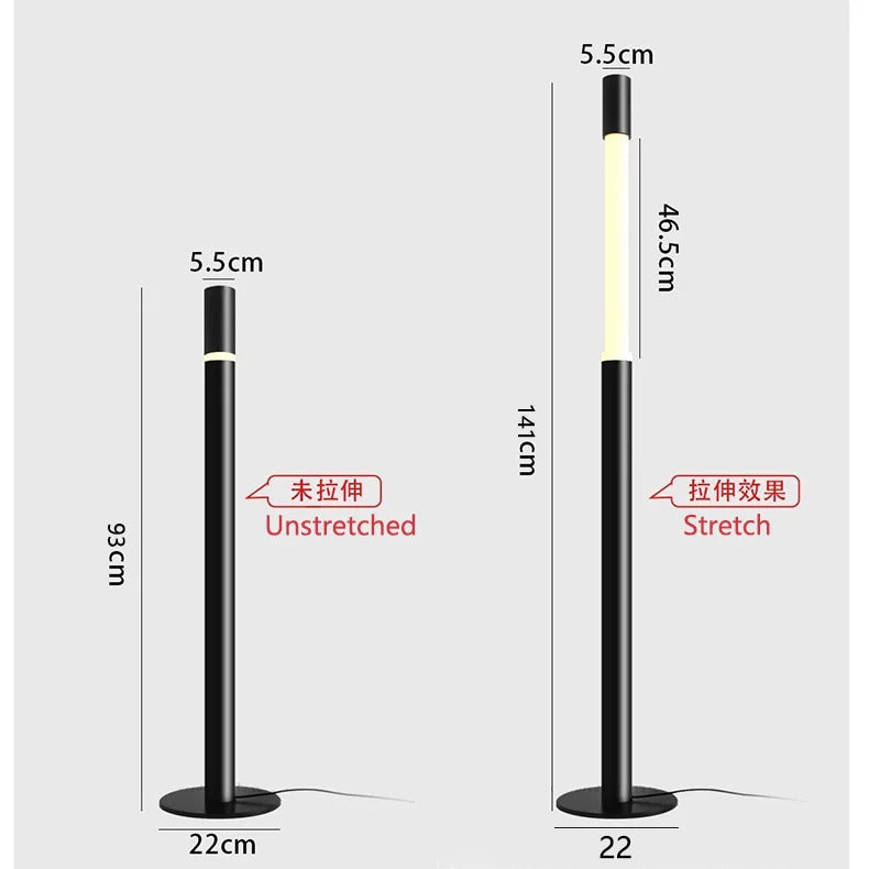 LED liftable Floor Lamp Living Room touch lamp Bedroom Bedside Decor Ambient Lighting