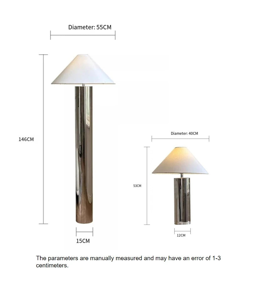 H5 Modern Bamboo Hat Stainless Steel Floor Lamp Simple LED E27 Light Bulb Model Room Bedroom Study Designer Hat Desk Decoration