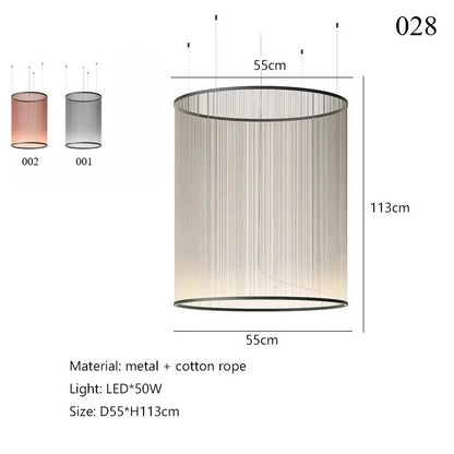 Spanish Tassel Chandelier Modern Villa Empty Stairs Living Dining Room Creative Chandelier